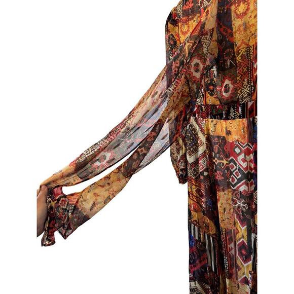 LE SUPERBE - Wo Joni Long Sleeve Maxi Dress - Tapestry Patchwork - size 4 (NWT) - Picture 13 of 16